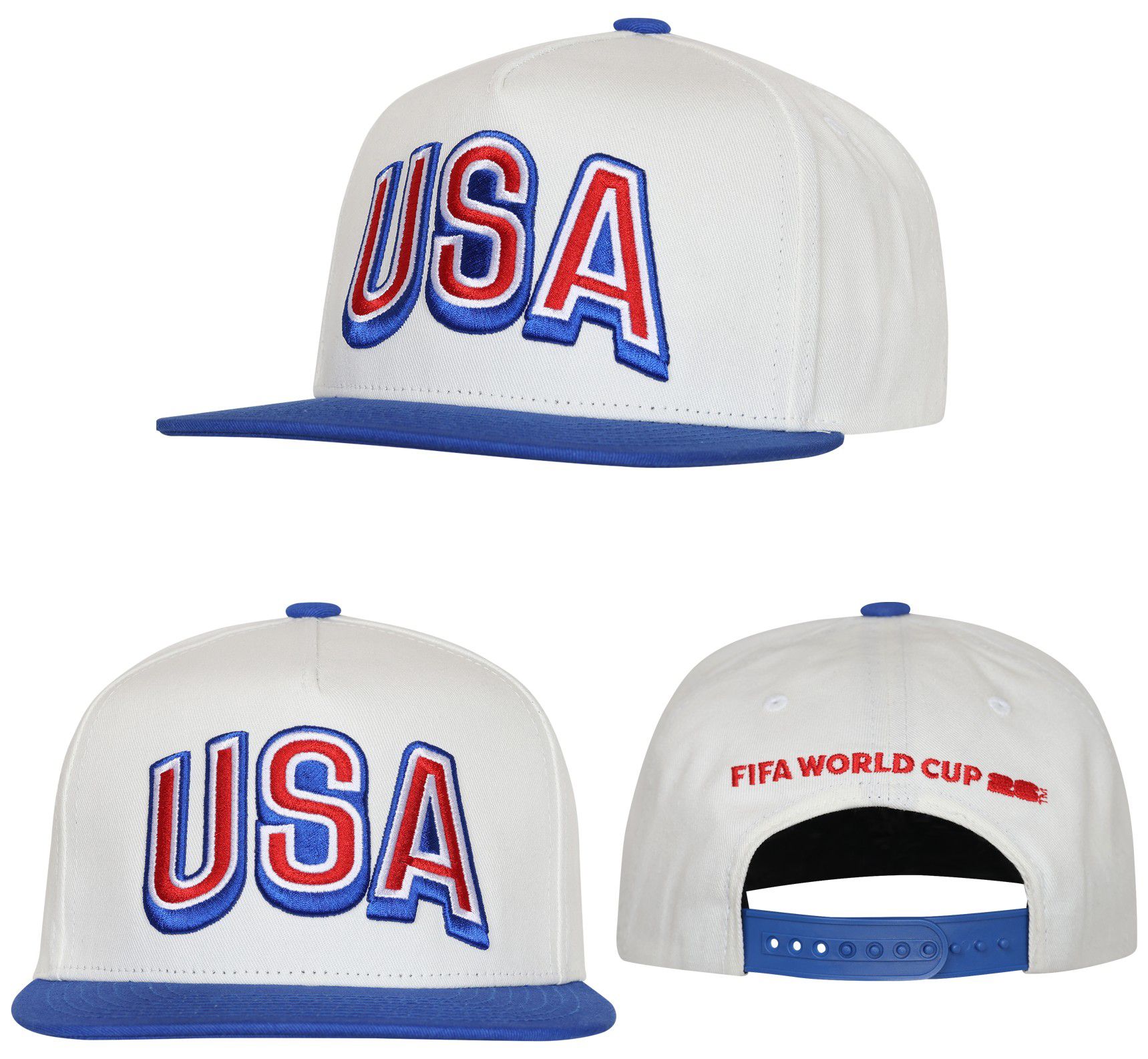 Outerstuff Adult USMNT 2026 Off White Adjustable Snapback Hat product image
