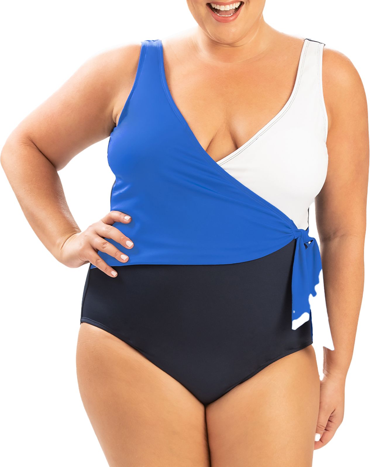 Dolfin Women's Solid Moderate Wrap Front Swimsuit product image