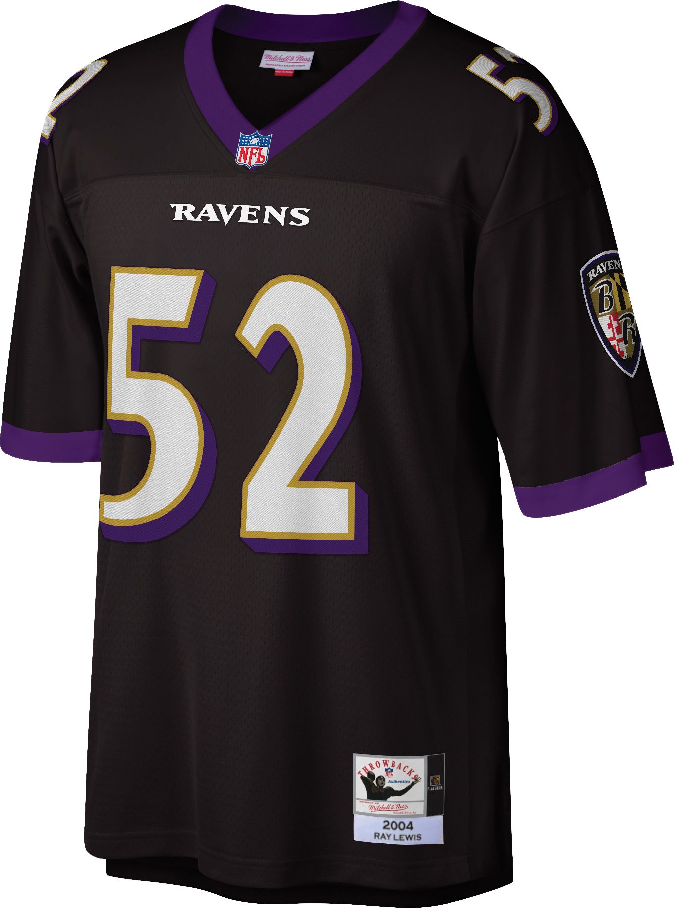 Mitchell & Ness Men's Baltimore Ravens Ray Lewis #52 2004 Throwback Jersey product image