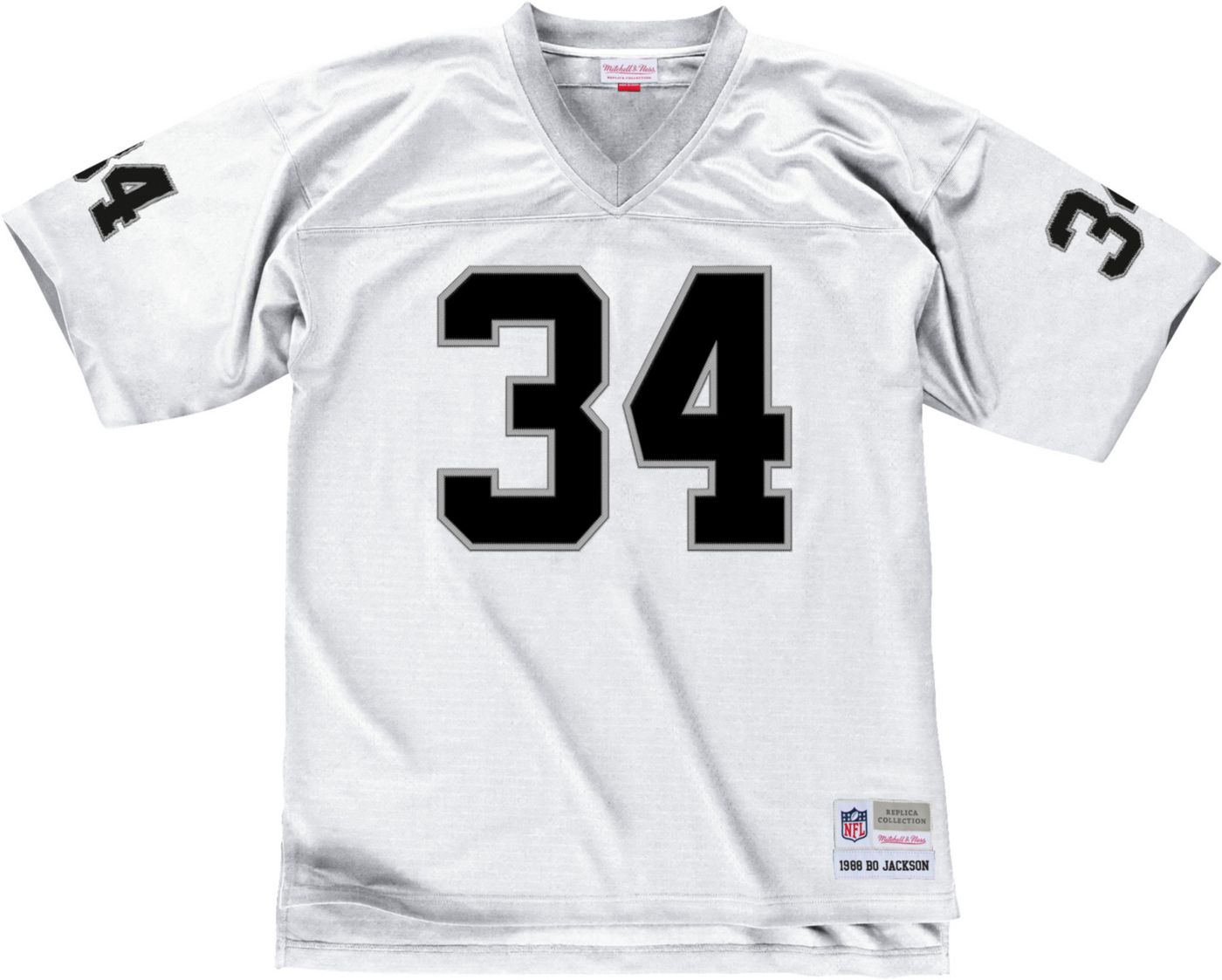 Mitchell Ness Men s Las Vegas Raiders Bo Jackson 34 1988 White Throwback Jersey Dick s Sporting Goods