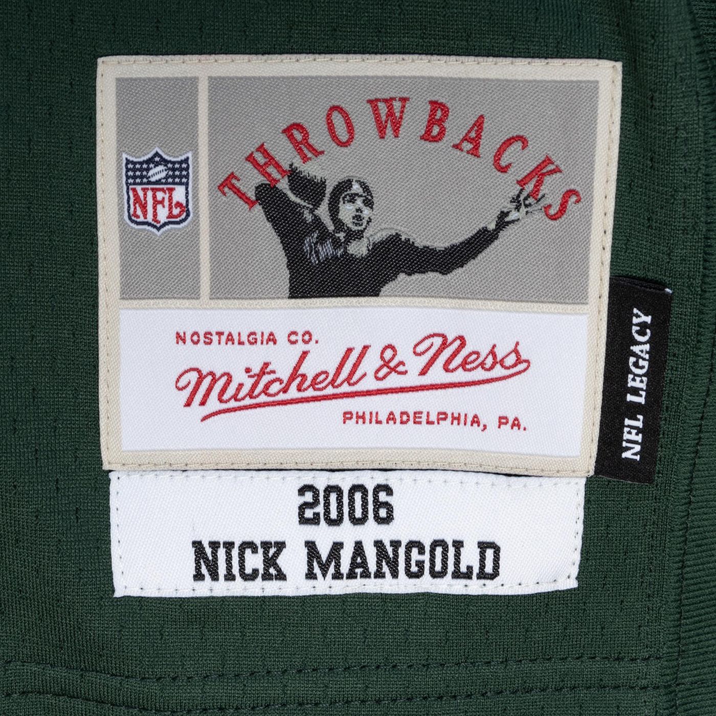 Mitchell Ness Men s New York Jets Nick Mangold 74 2006 Green Throwback Jersey Dick s Sporting Goods