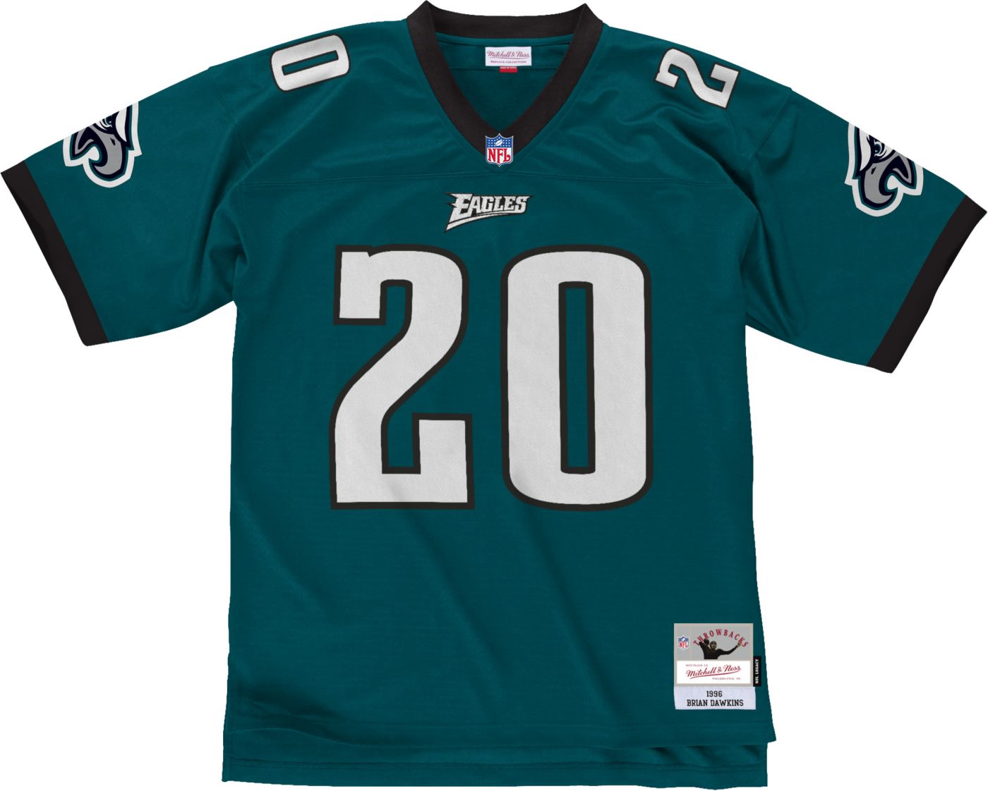 Mitchell Ness Men s Philadelphia Eagles Brian Dawkins 20 1996 Green Throwback Jersey Dick s Sporting Goods