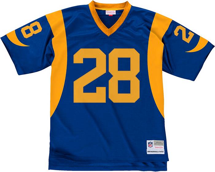 Marshall Faulk St. Louis Rams Fanatics Authentic Autographed Mitchell &  Ness Royal Replica Jersey with HOF 20XI Inscription