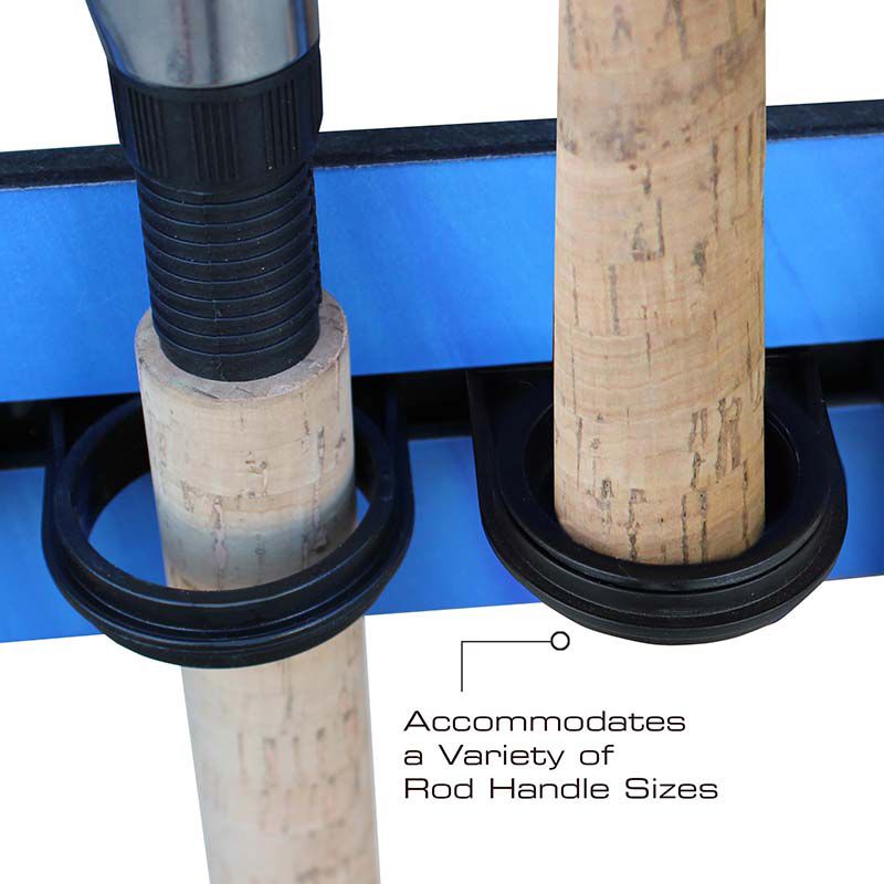 Rush Creek Guy Harvey Shark Bite Fishing Wall Storage 6 Rod Holder product image
