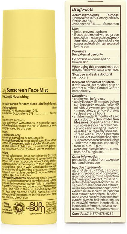 Sun Bum Daily Sunscreen Face Mist SPF 30 product image