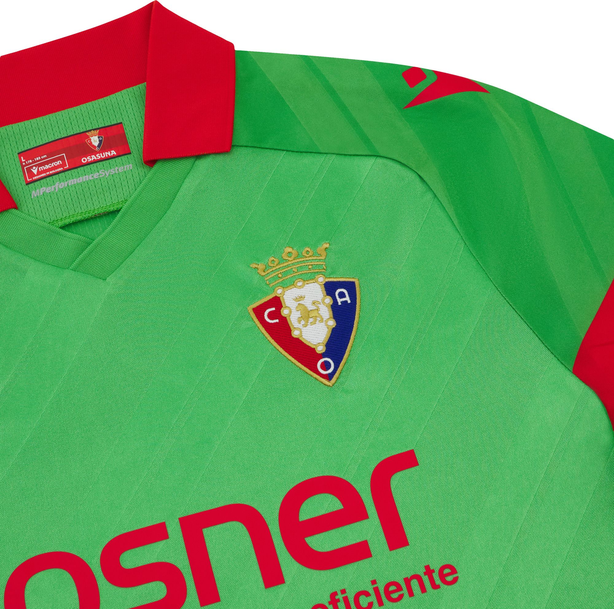 Macron Adult Osasuna 2025 Green Authentic Away Jersey product image
