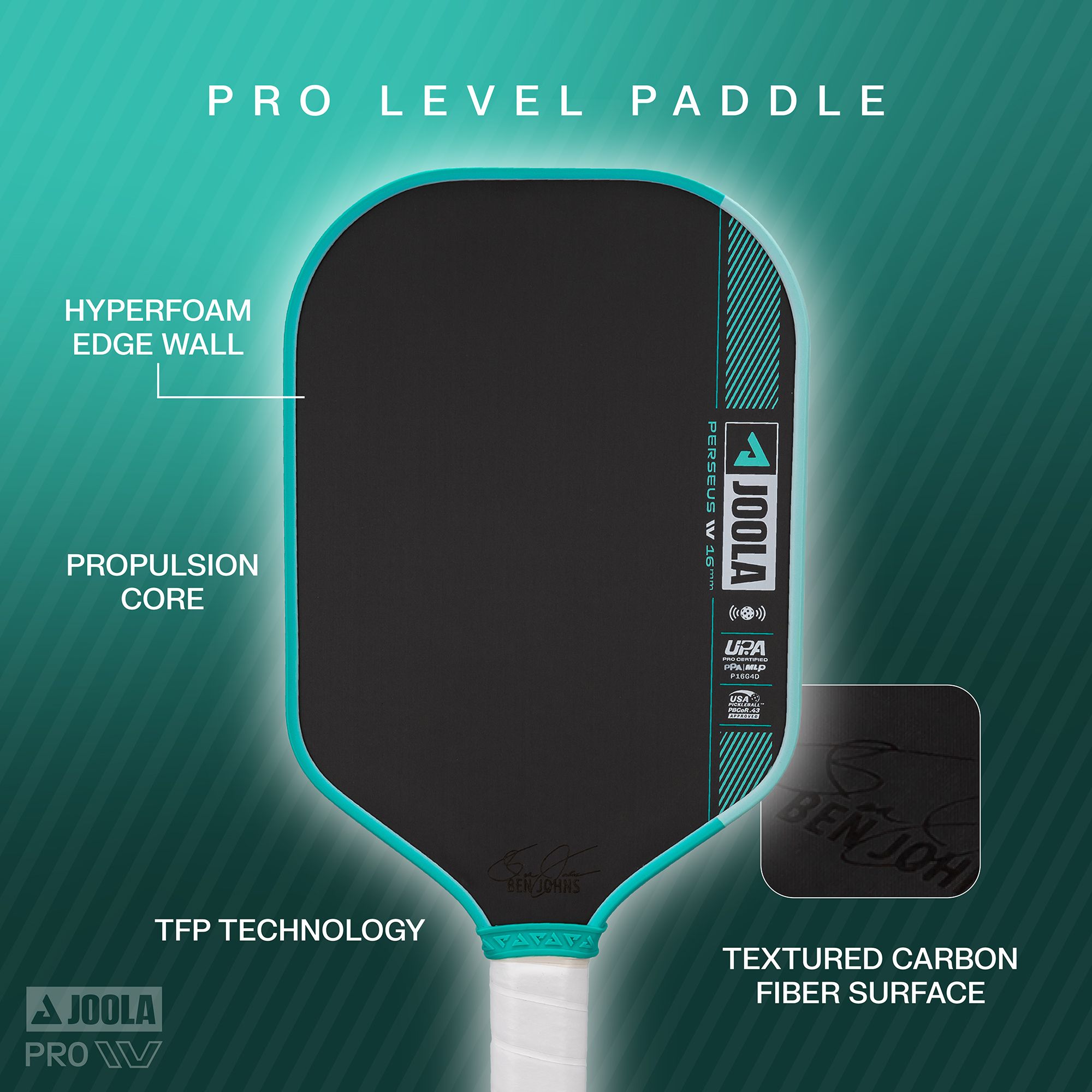 JOOLA Riptide Perseus Pro IV 16MM Pickleball Paddle product image