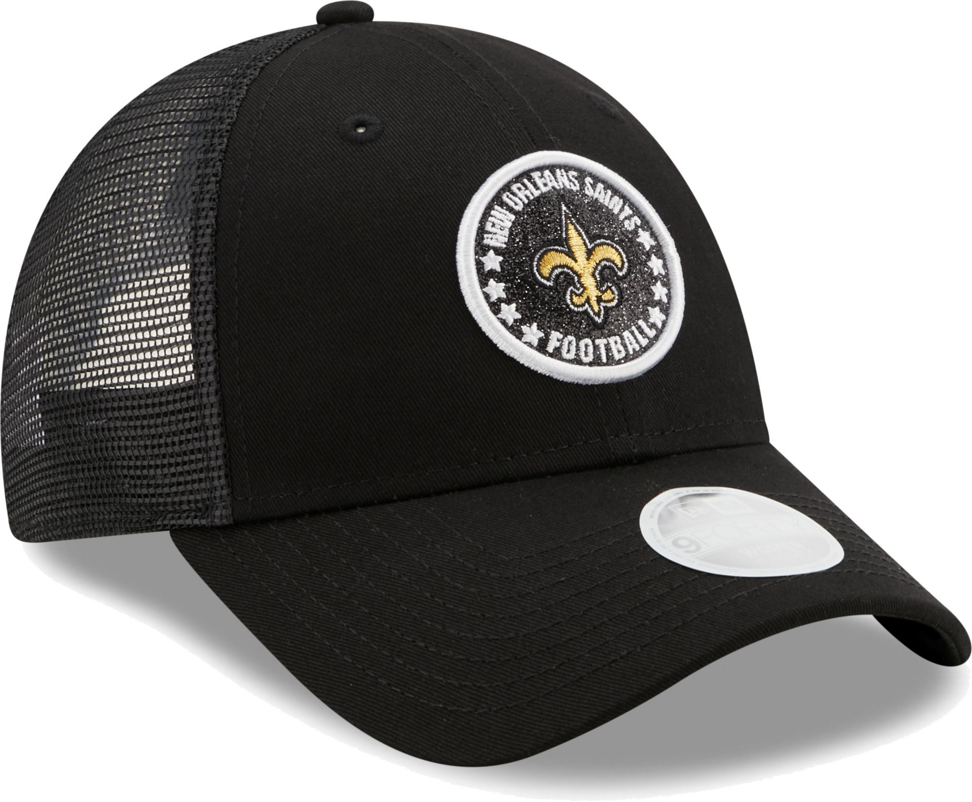 New Era Women's New Orleans Saints Black Sparkle Adjustable Trucker Hat product image