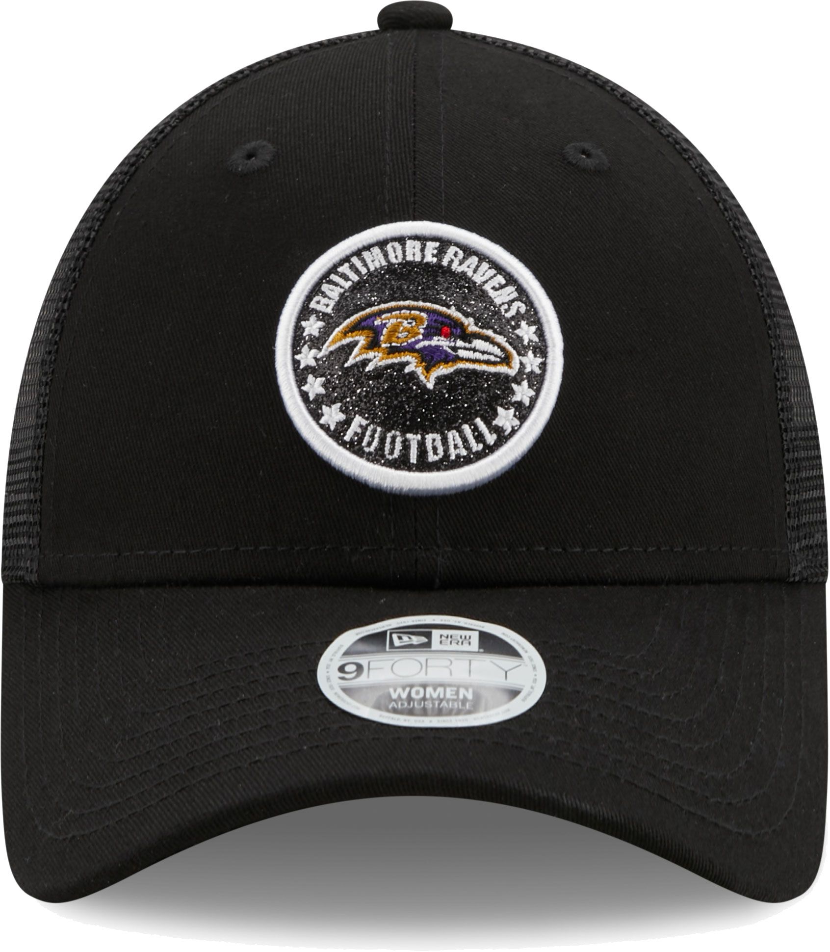 New Era Women's Baltimore Ravens Black Sparkle Adjustable Trucker Hat product image