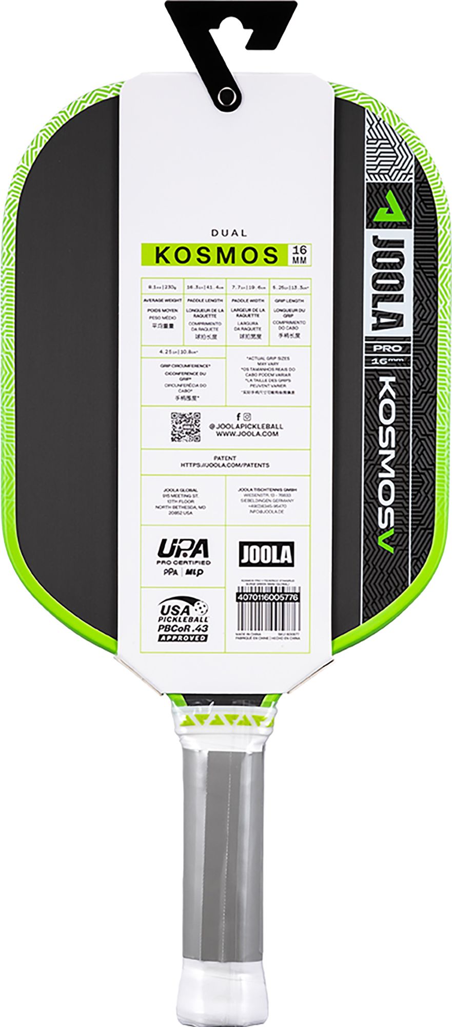 JOOLA Federico Staksrud Kosmos Pro V 16mm Pickleball Paddle product image