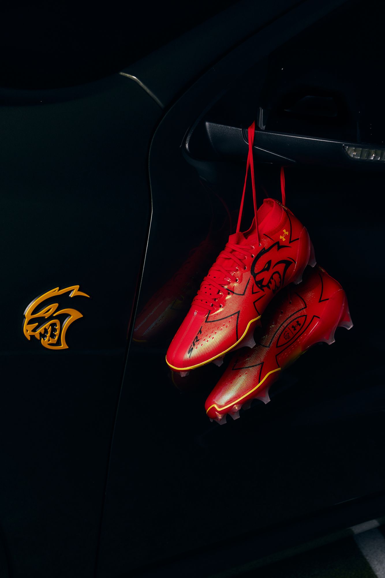 Under Armour x Dodge Blur Pro Hellcat Football Cleats product image
