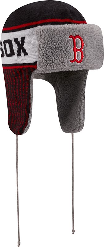 New Era Men's Boston Red Sox Navy Trapper Knit Hat product image