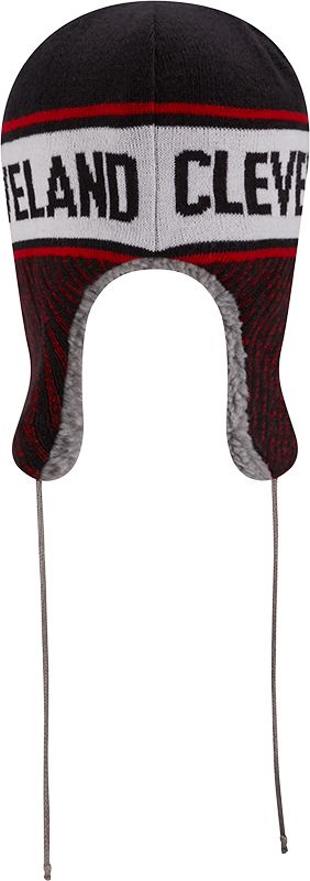 New Era Men's Cleveland Indians Navy Trapper Knit Hat product image