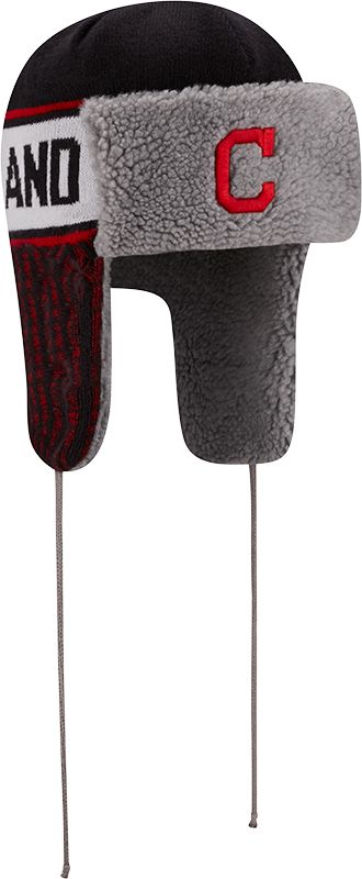 New Era Men's Cleveland Indians Navy Trapper Knit Hat product image
