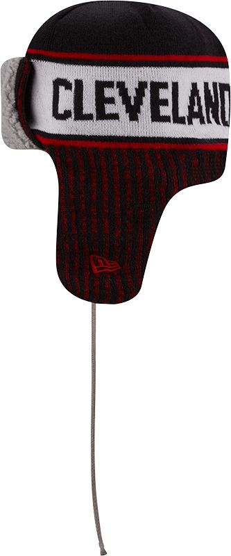 New Era Men's Cleveland Indians Navy Trapper Knit Hat product image