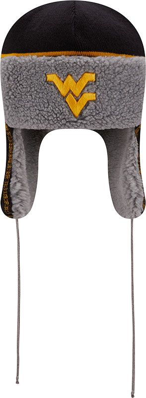 New Era Men's West Virginia Mountaineers Blue Helmet Head Trapper Knit Hat product image