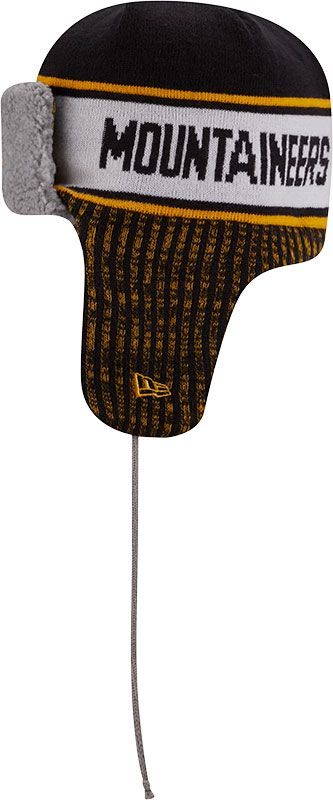 New Era Men's West Virginia Mountaineers Blue Helmet Head Trapper Knit Hat product image