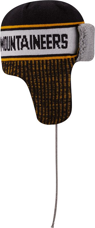 New Era Men's West Virginia Mountaineers Blue Helmet Head Trapper Knit Hat product image