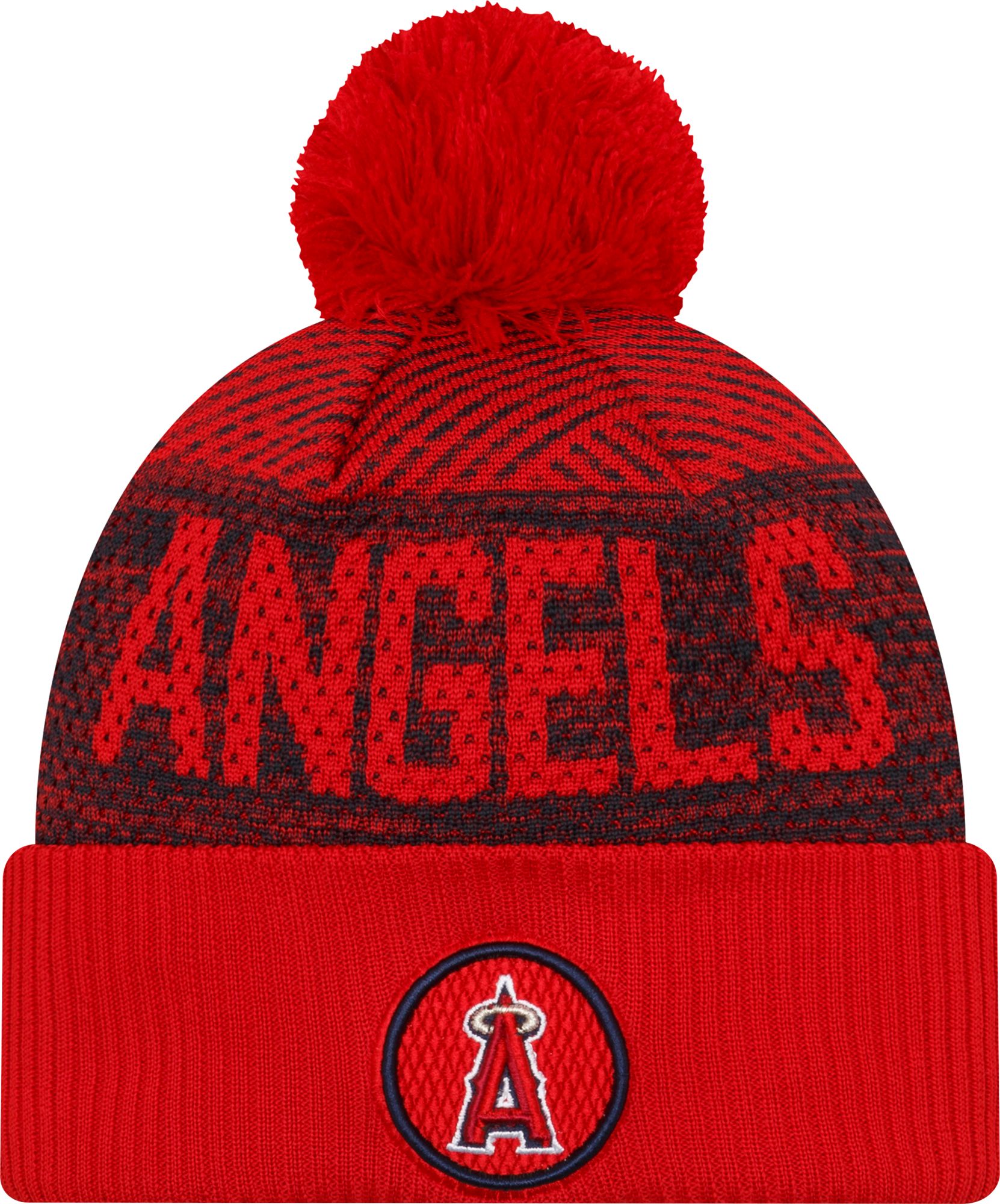 New Era Men's Los Angeles Angels Red Authentic Collection Knit Hat