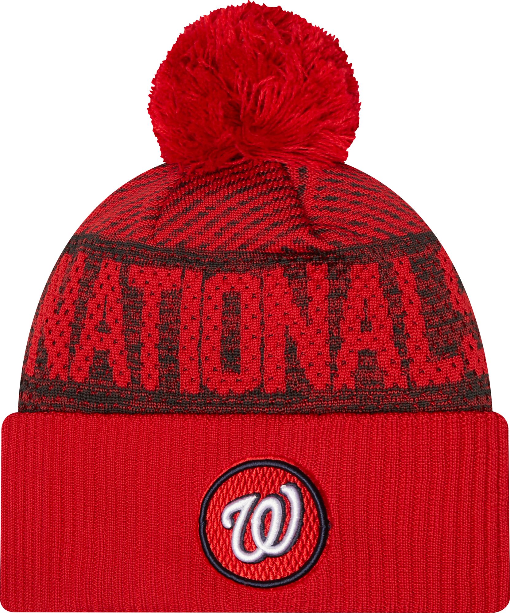 New Era Men's Washington Nationals Red Authentic Collection Knit Hat