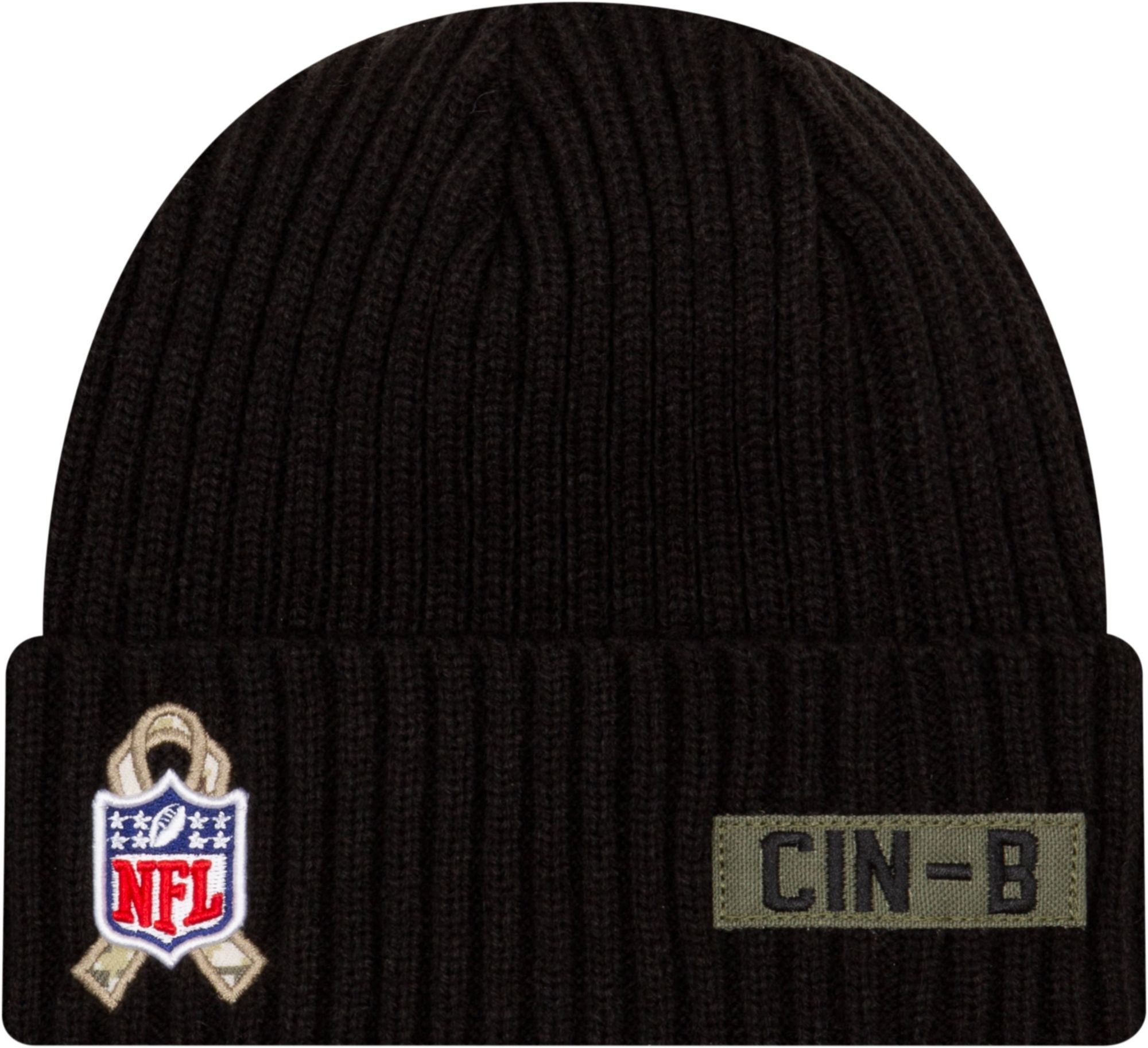 New Era Men's Salute to Service Cincinnati Bengals Black Knit Hat product image
