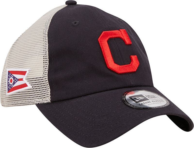 New Era Men's Cleveland Indians Navy 9Twenty Flag Adjustable Hat product image