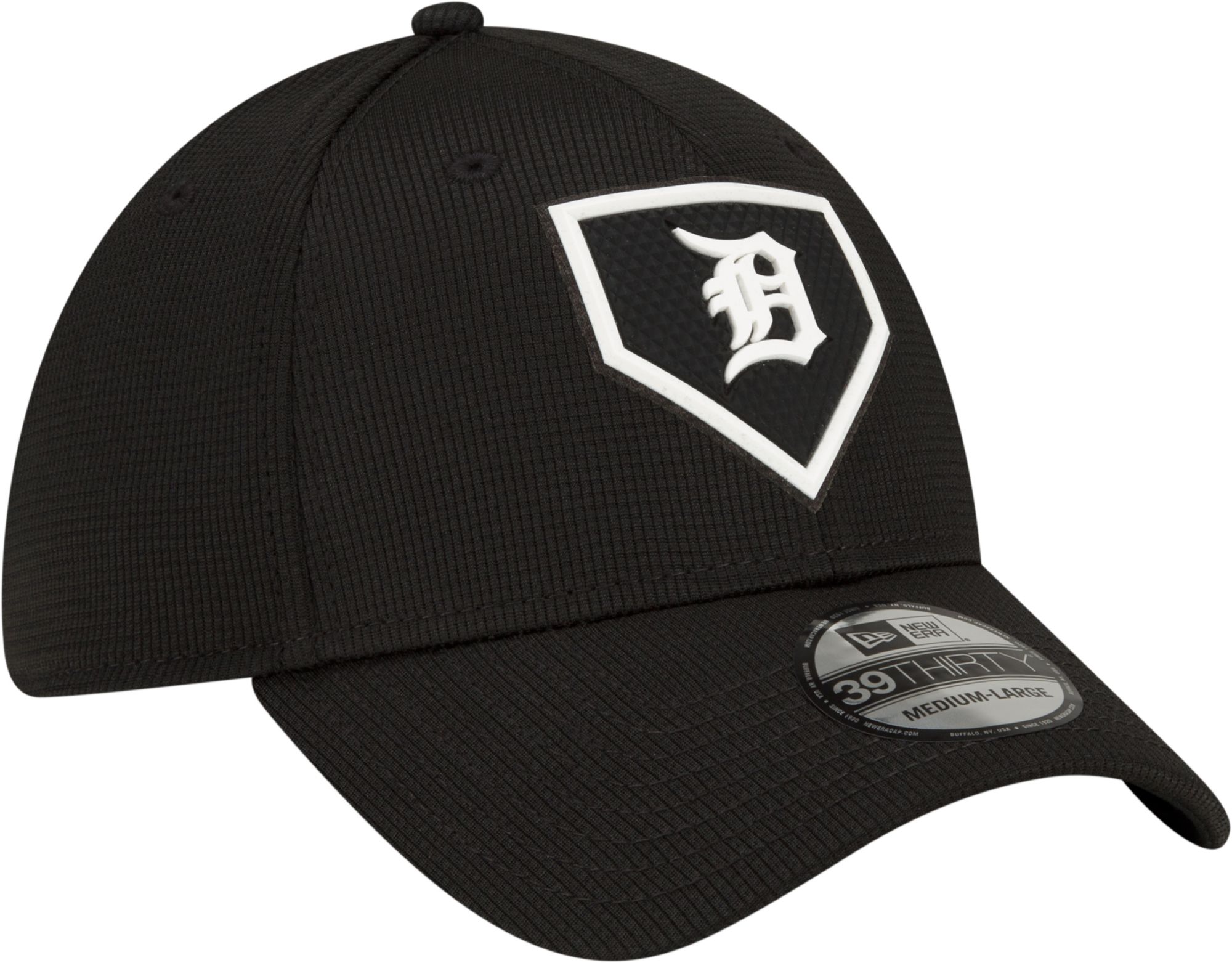 New Era Men's Detroit Tigers Black Club 39Thirty Stretch Fit Hat product image