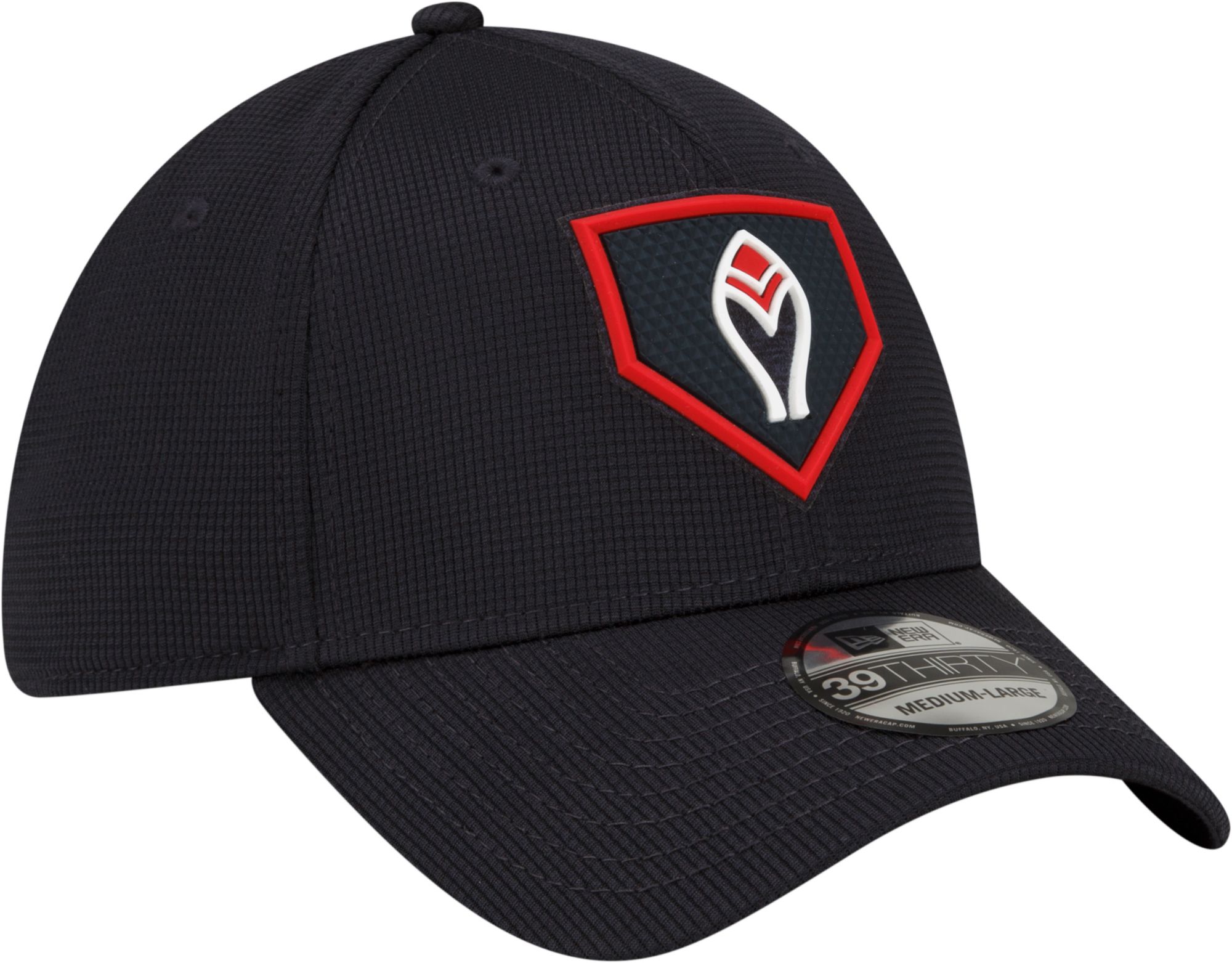 New Era Men's Atlanta Braves Navy Distinct 39Thirty Stretch Fit Hat product image