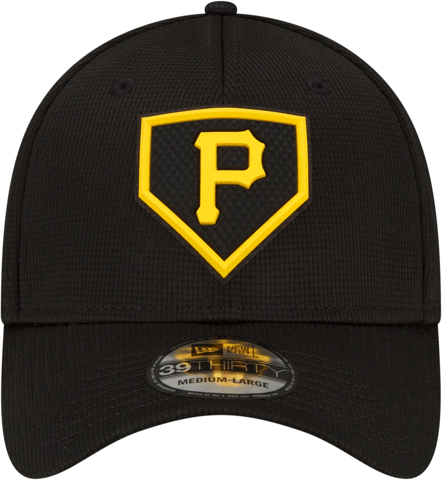 New Era Men's Pittsburgh Pirates Black Distinct 39Thirty Stretch Fit Hat product image