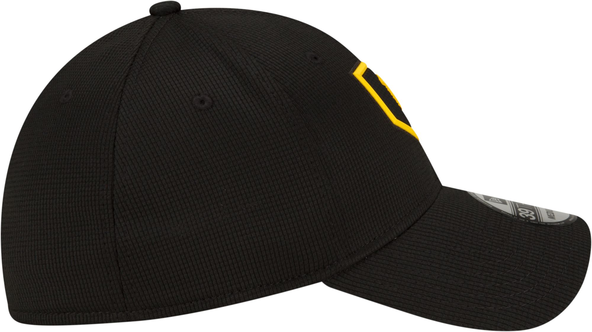 New Era Men's Pittsburgh Pirates Black Distinct 39Thirty Stretch Fit Hat product image