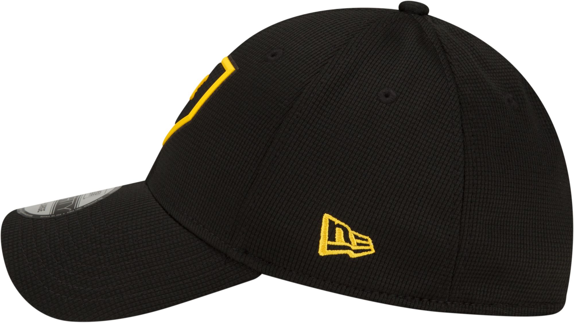 New Era Men's Pittsburgh Pirates Black Distinct 39Thirty Stretch Fit Hat product image