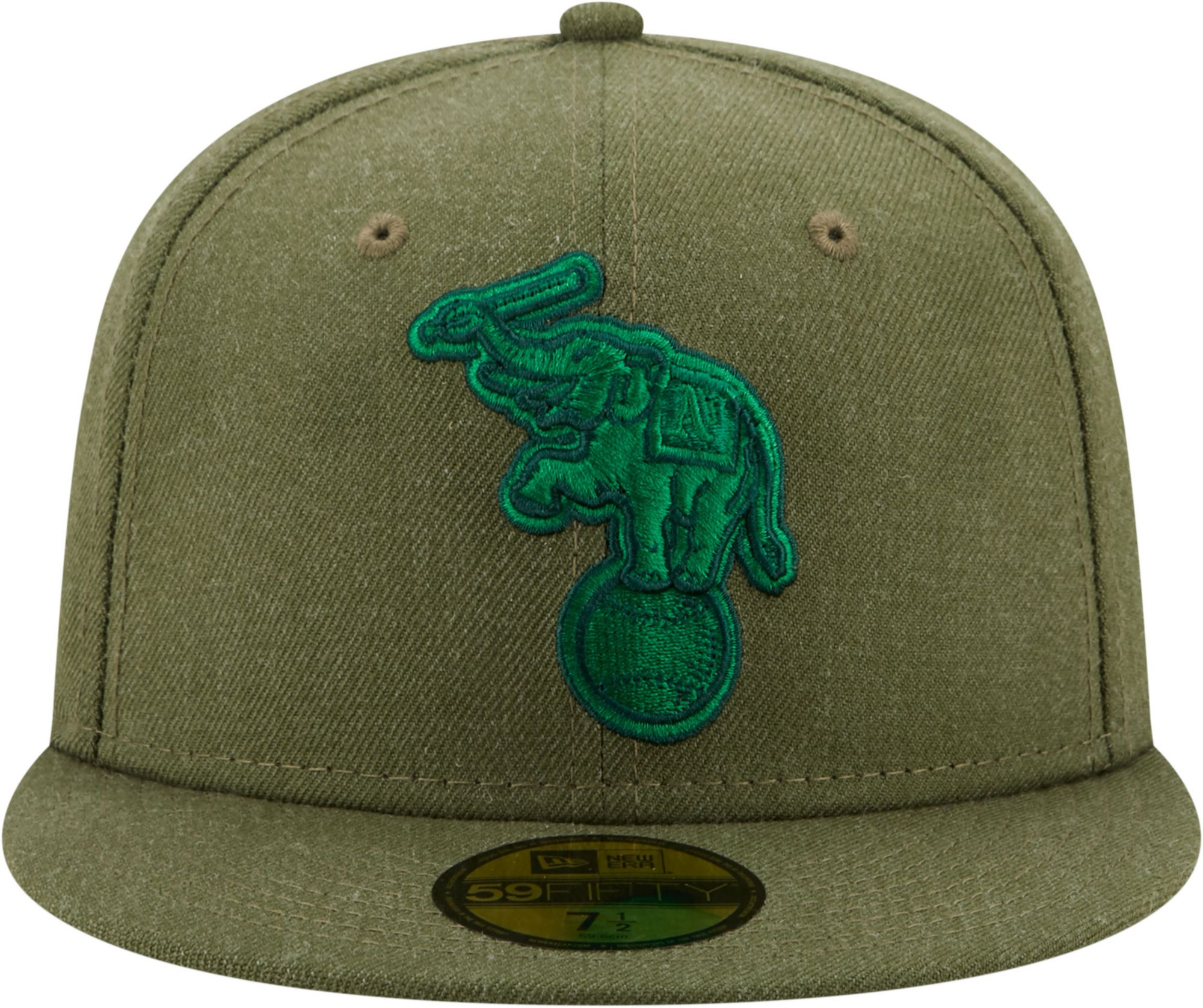 New Era Men's Athletics 59Fifty Green Heather Classic Fitted Hat product image