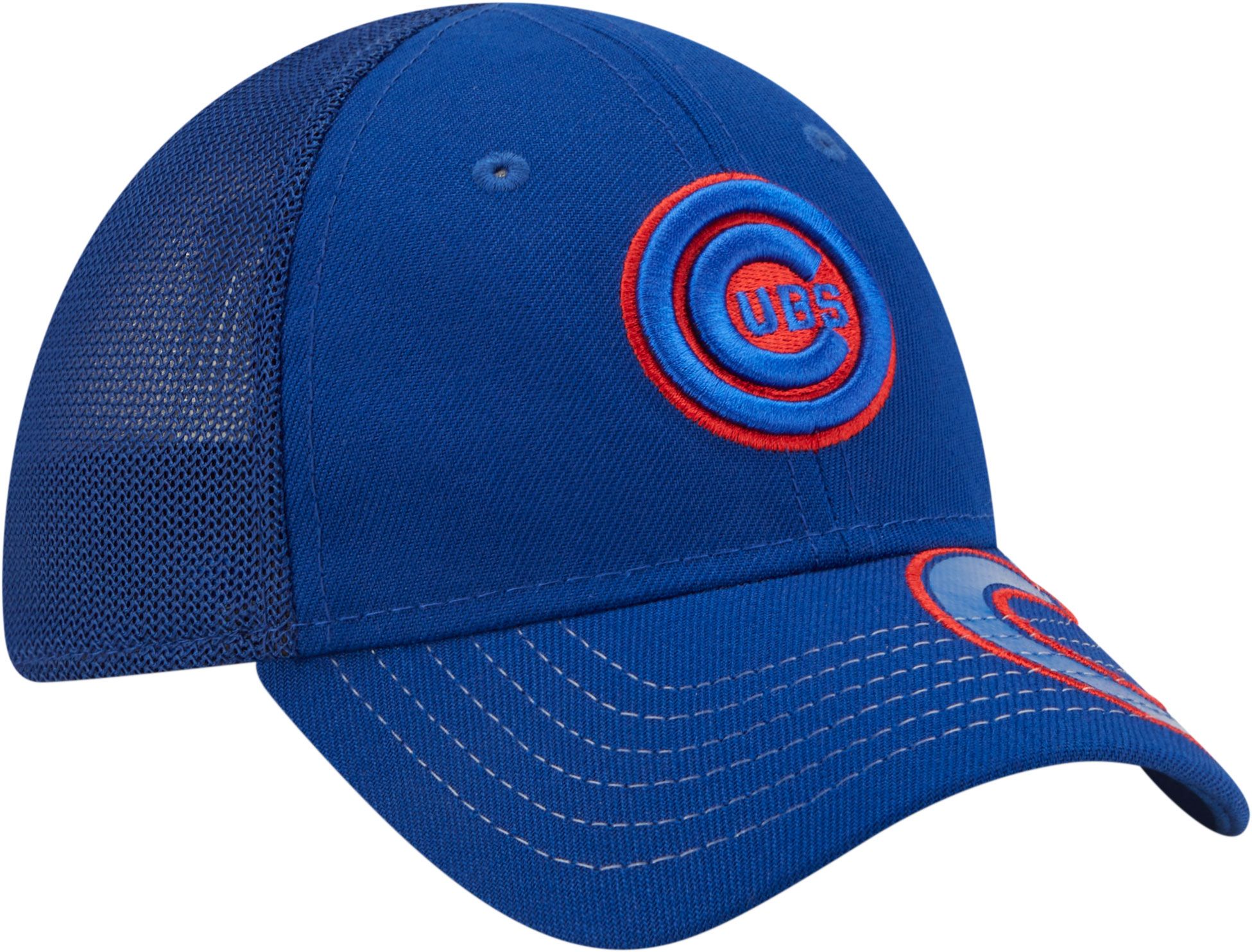 New Era Youth Chicago Cubs Blue 39Thirty Stretch Fit Hat product image