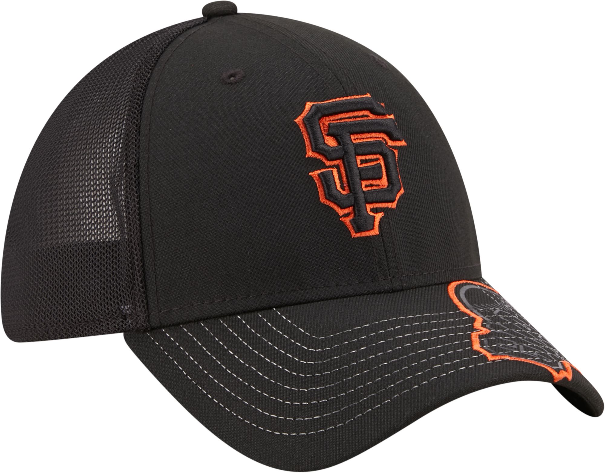 New Era Youth San Francisco Giants Black 39Thirty Stretch Fit Hat product image
