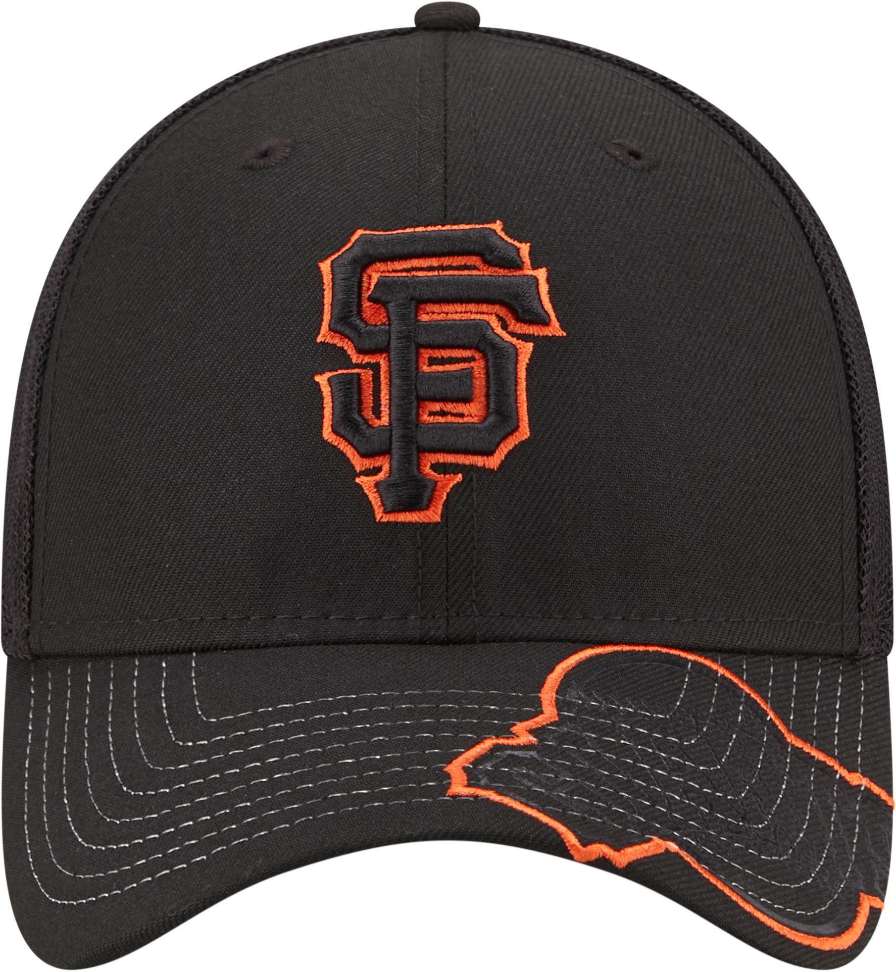 New Era Youth San Francisco Giants Black 39Thirty Stretch Fit Hat product image