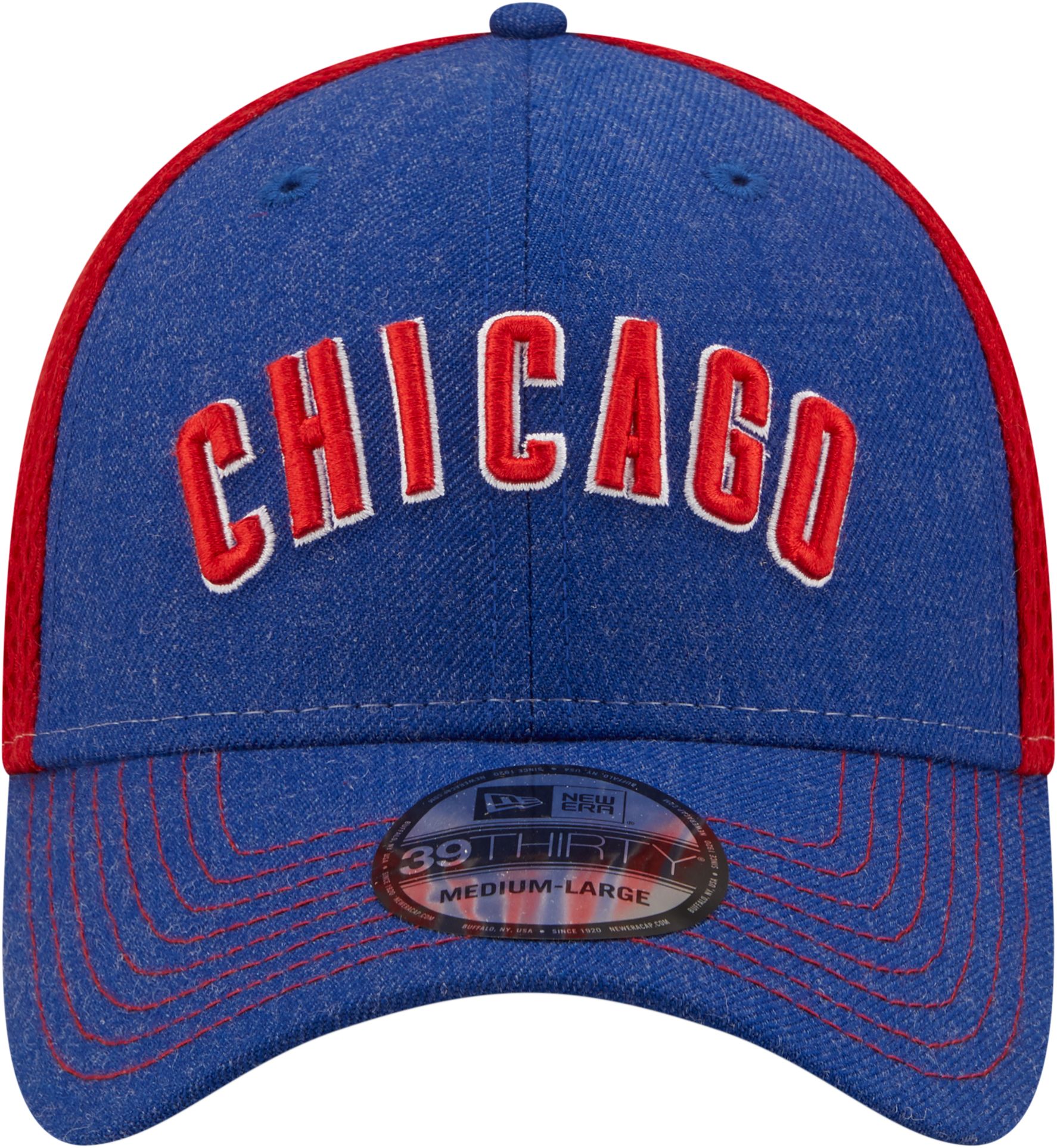 New Era Men's Chicago Cubs Blue 39Thirty Heathered Stretch Fit Hat product image