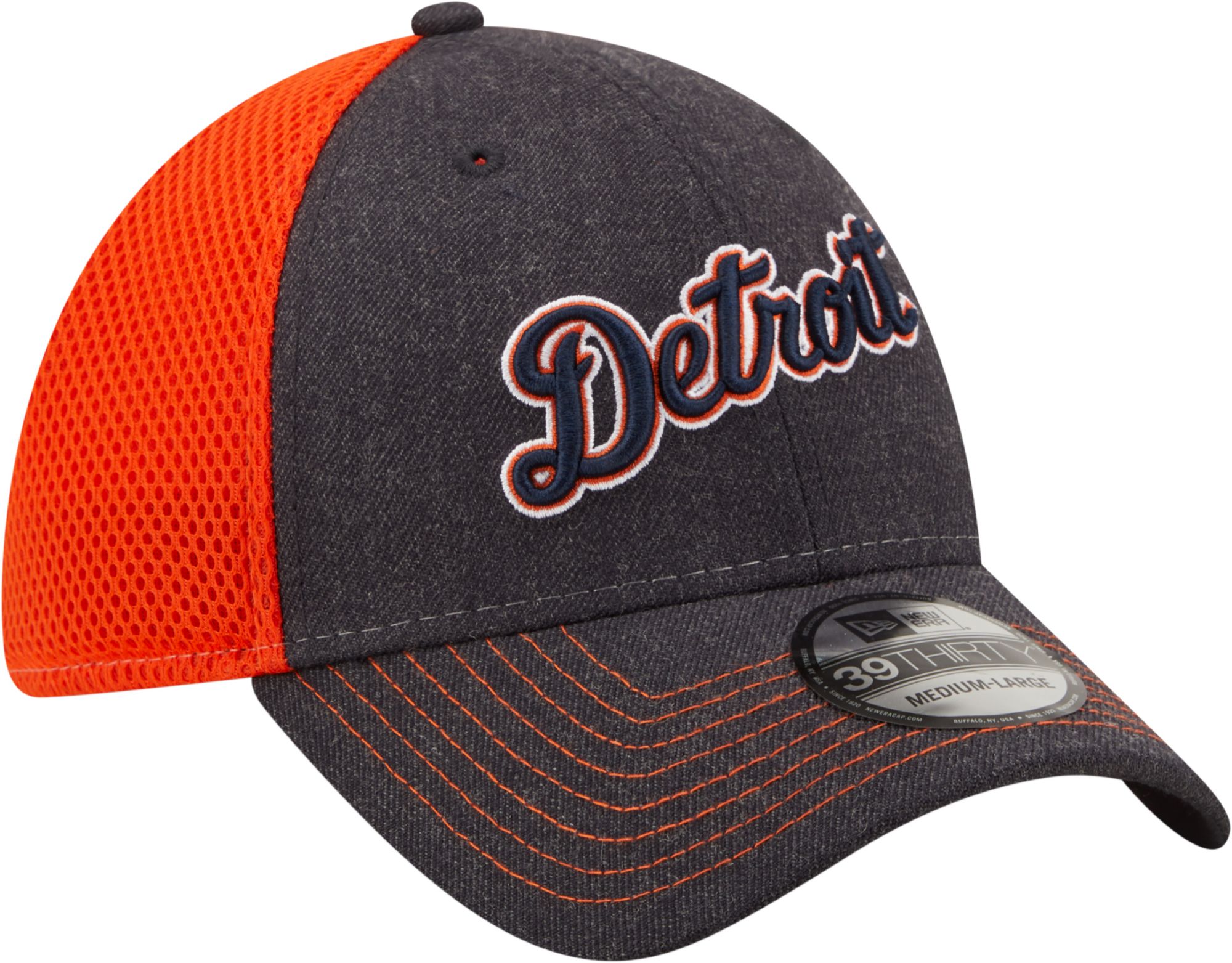 New Era Men's Detroit Tigers Navy 39Thirty Heathered Stretch Fit Hat product image