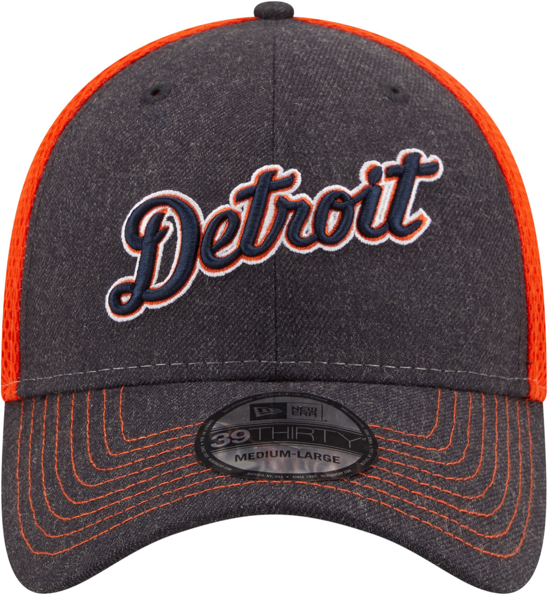 New Era Men's Detroit Tigers Navy 39Thirty Heathered Stretch Fit Hat product image
