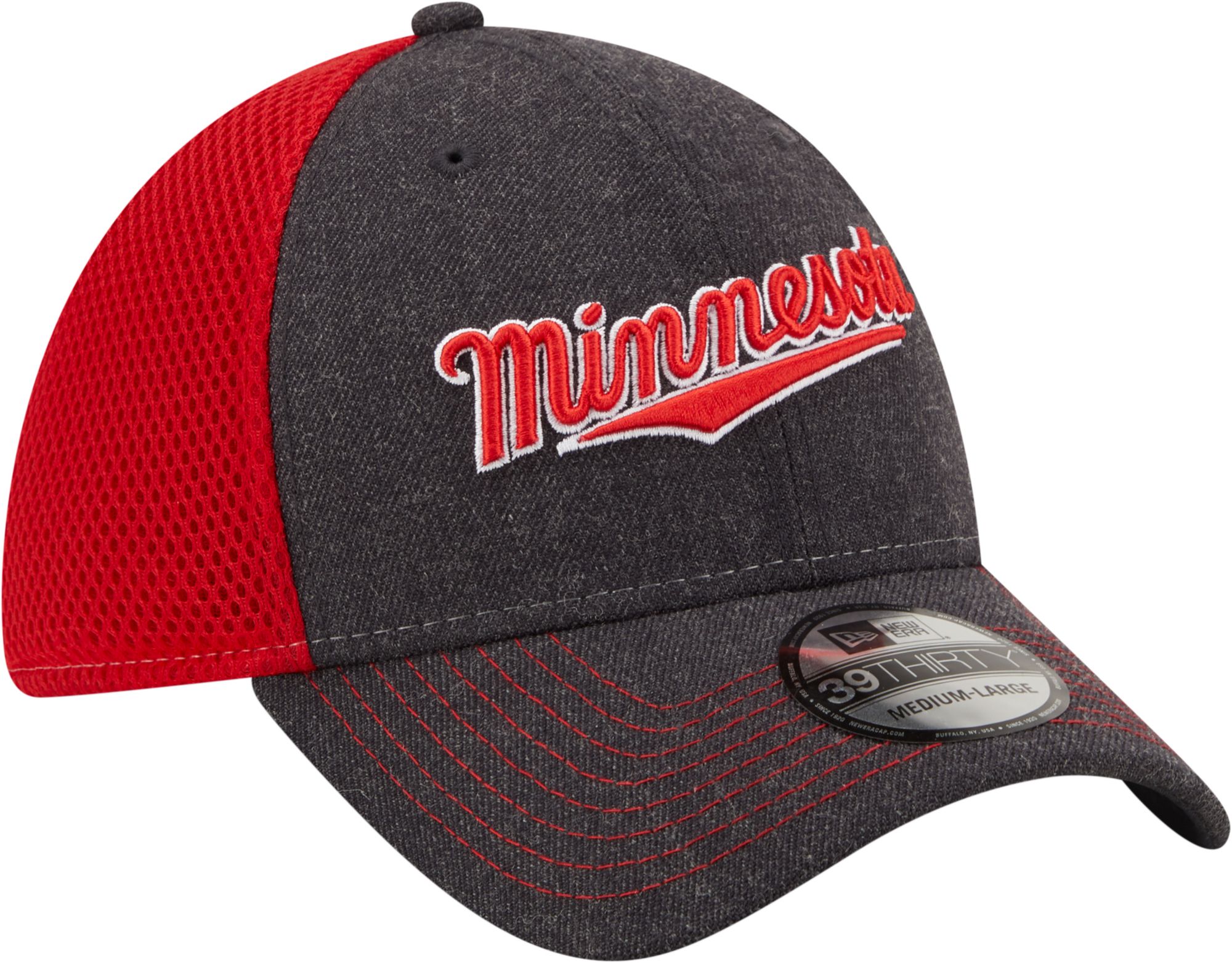 New Era Men's Minnesota Twins Navy 39Thirty Heathered Stretch Fit Hat product image