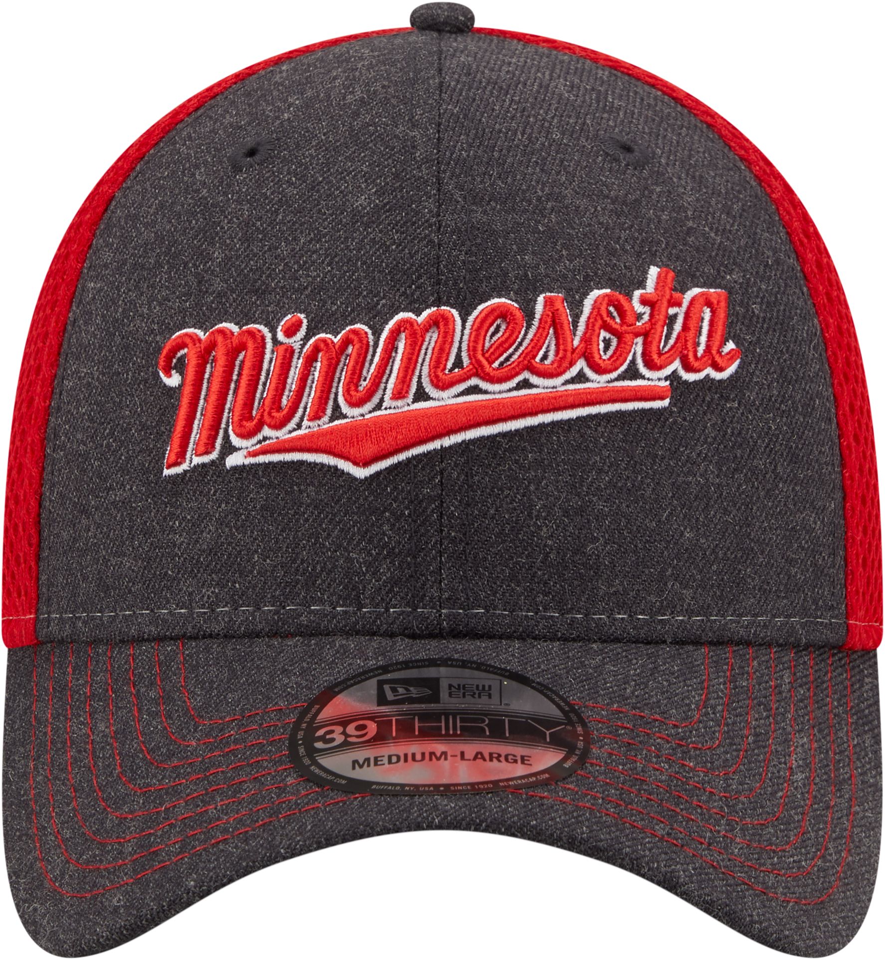 New Era Men's Minnesota Twins Navy 39Thirty Heathered Stretch Fit Hat product image