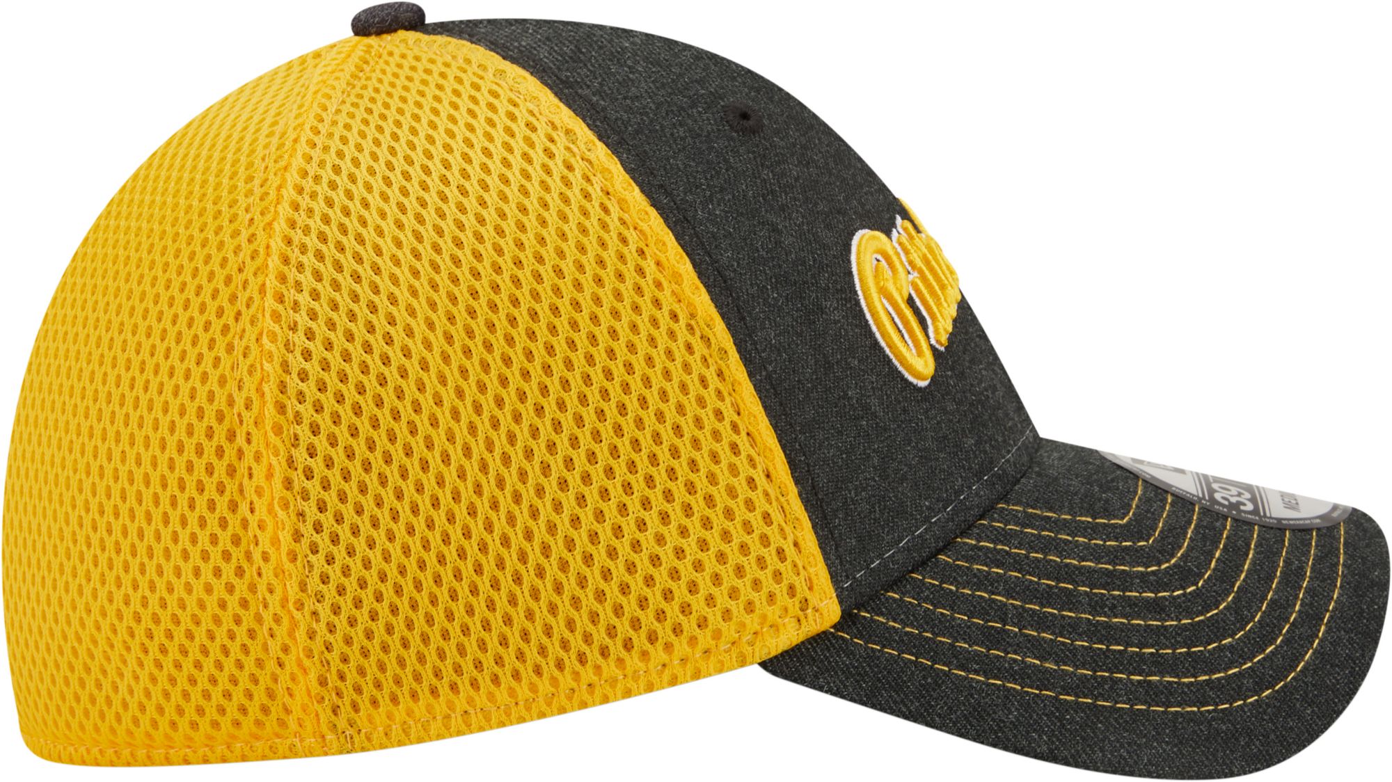 New Era Men's Pittsburgh Pirates Black 39Thirty Heathered Stretch Fit Hat product image