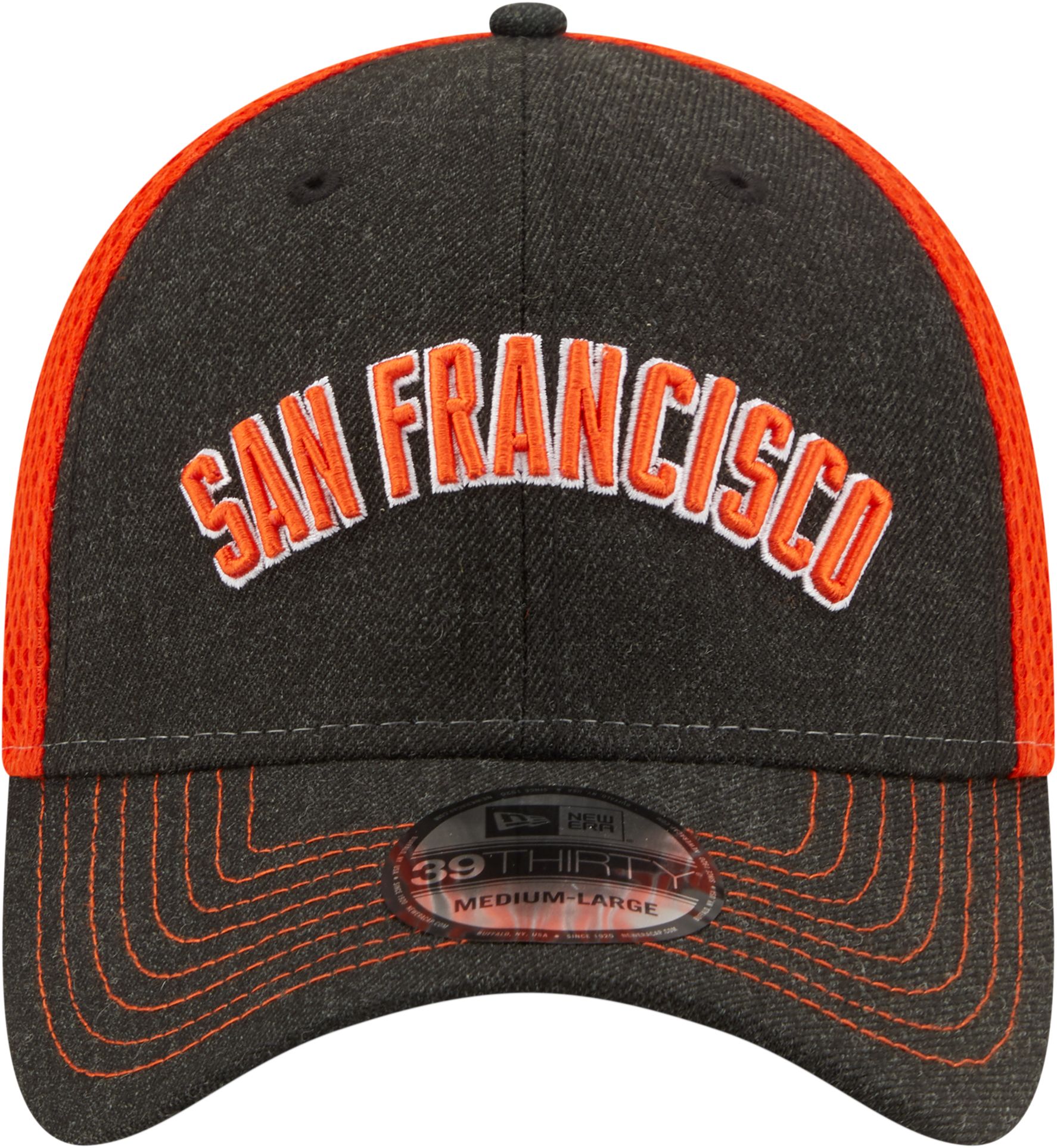 New Era Men's San Francisco Giants Black 39Thirty Heathered Stretch Fit Hat product image