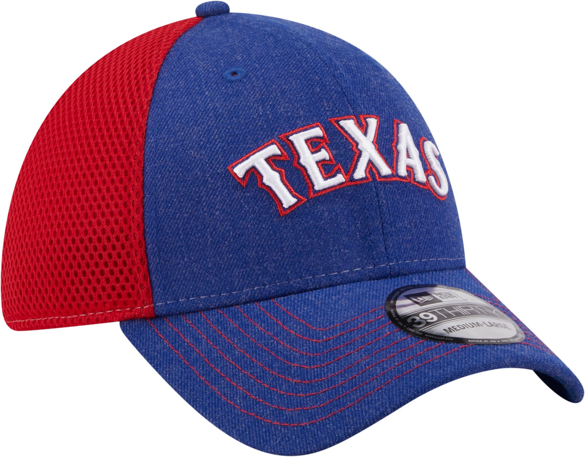 New Era Men's Texas Rangers 39Thirty Blue Heathered Stretch Fit Hat product image