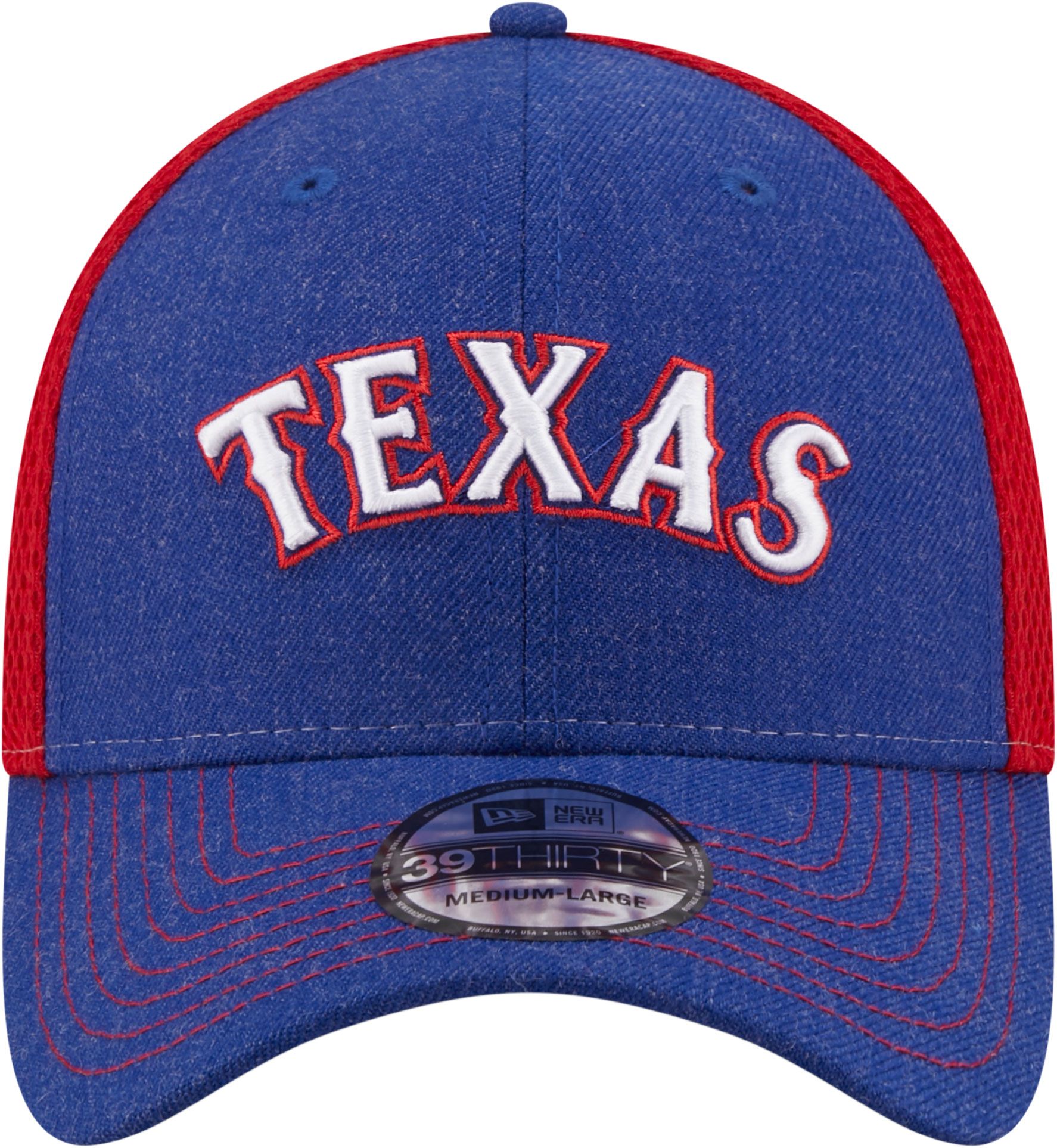 New Era Men's Texas Rangers 39Thirty Blue Heathered Stretch Fit Hat product image