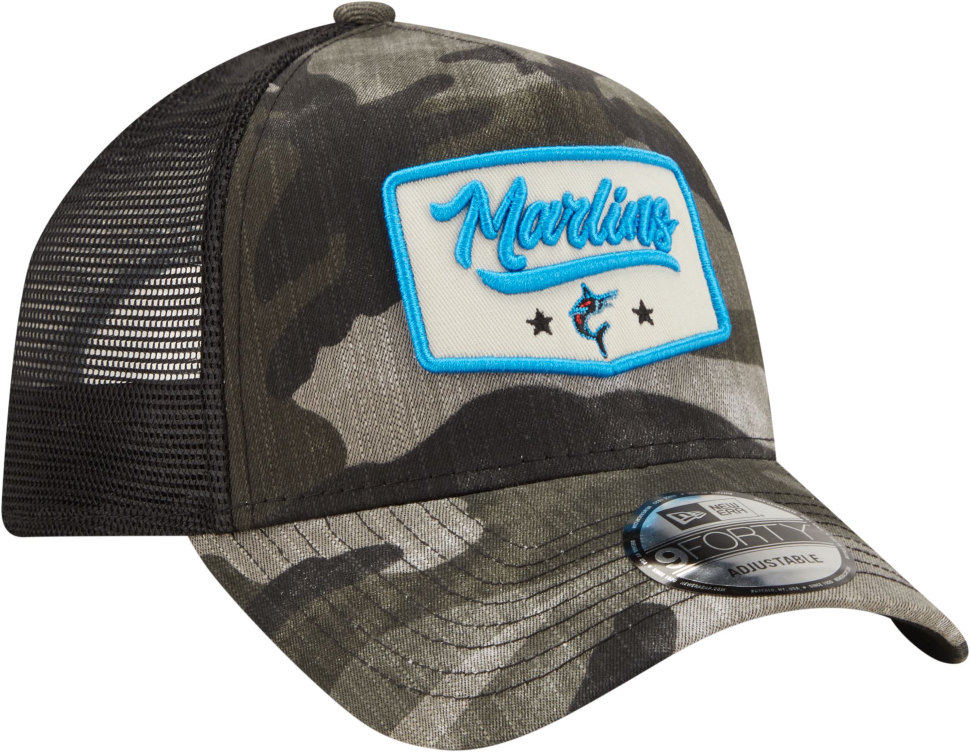 New Era Men's Miami Marlins Camo Patch 9Forty Adjustable Hat product image