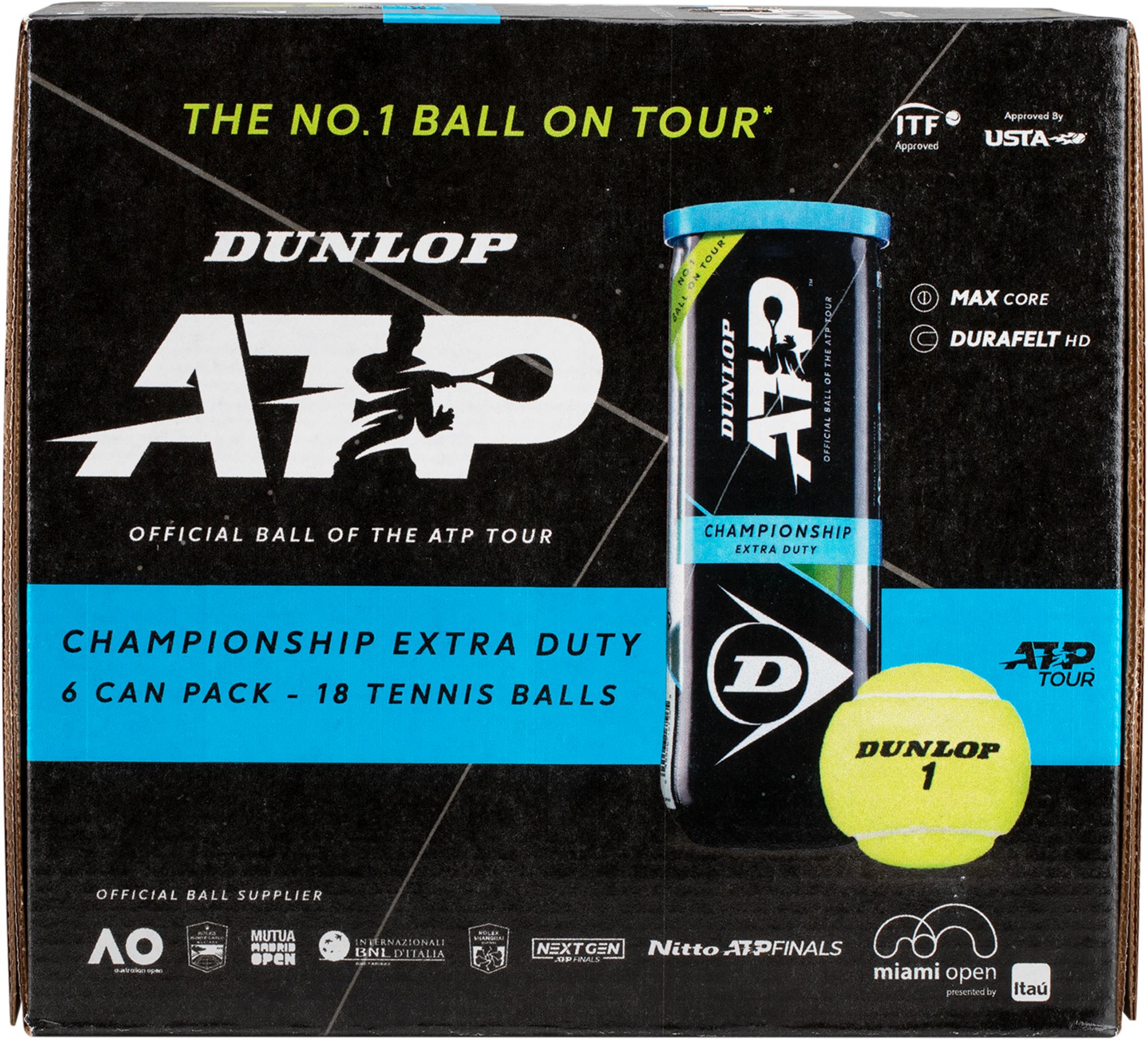 Dunlop ATP Championship Tennis Balls 6-pack product image