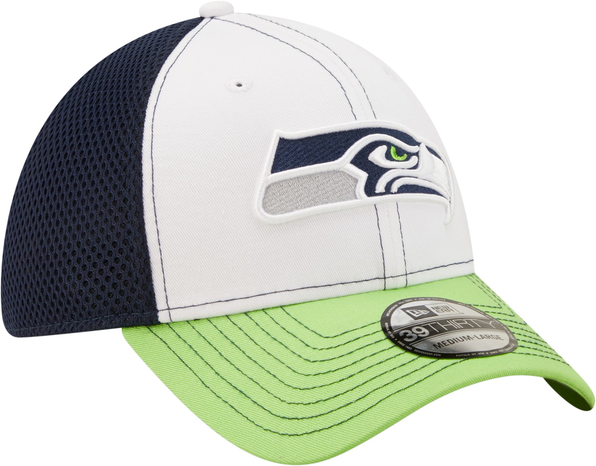 New Era Men's Seattle Seahawks Team Neo 39Thirty White Stretch Fit Hat product image