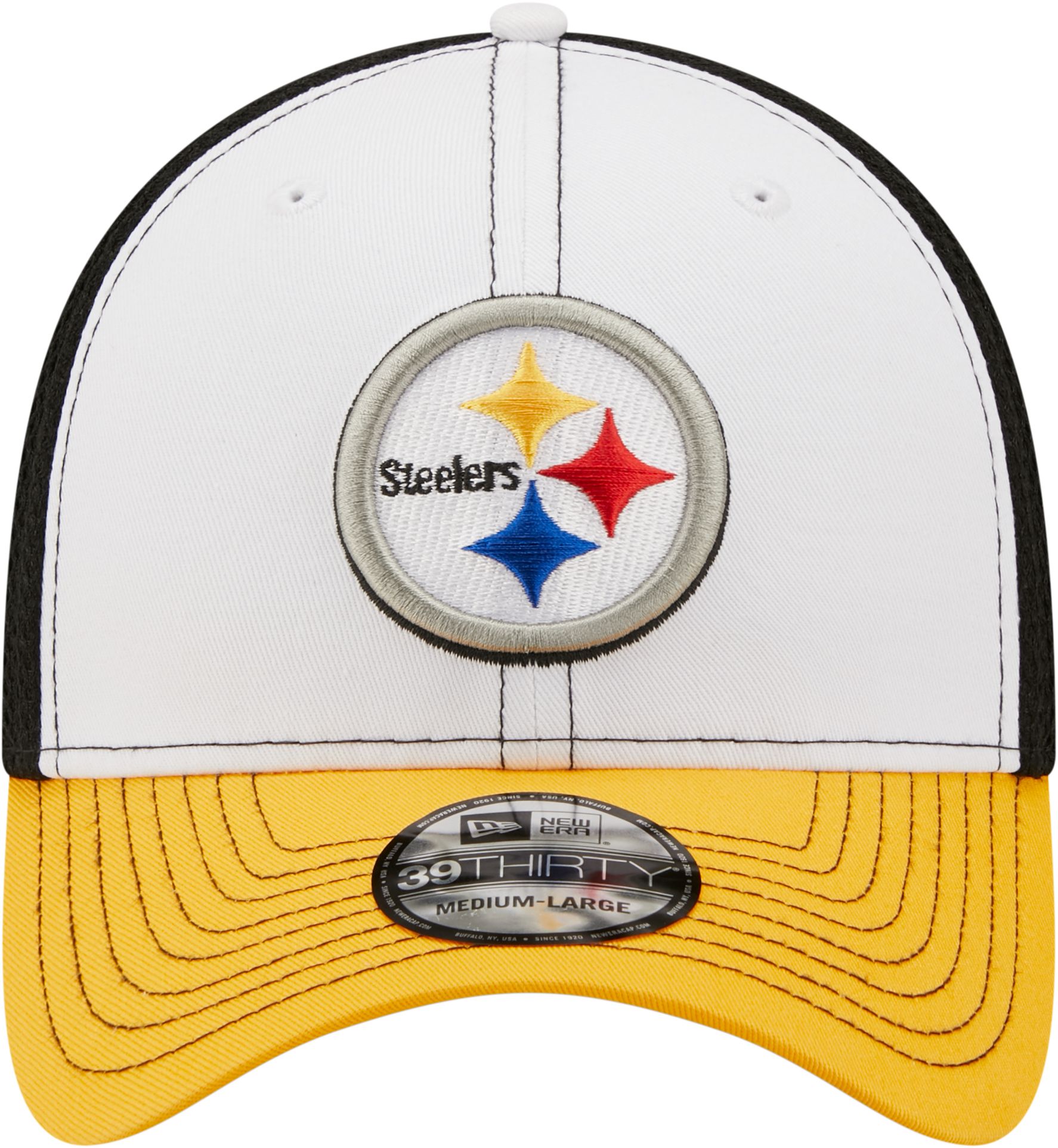 New Era Men's Pittsburgh Steelers Team Neo 39Thirty White Stretch Fit Hat product image