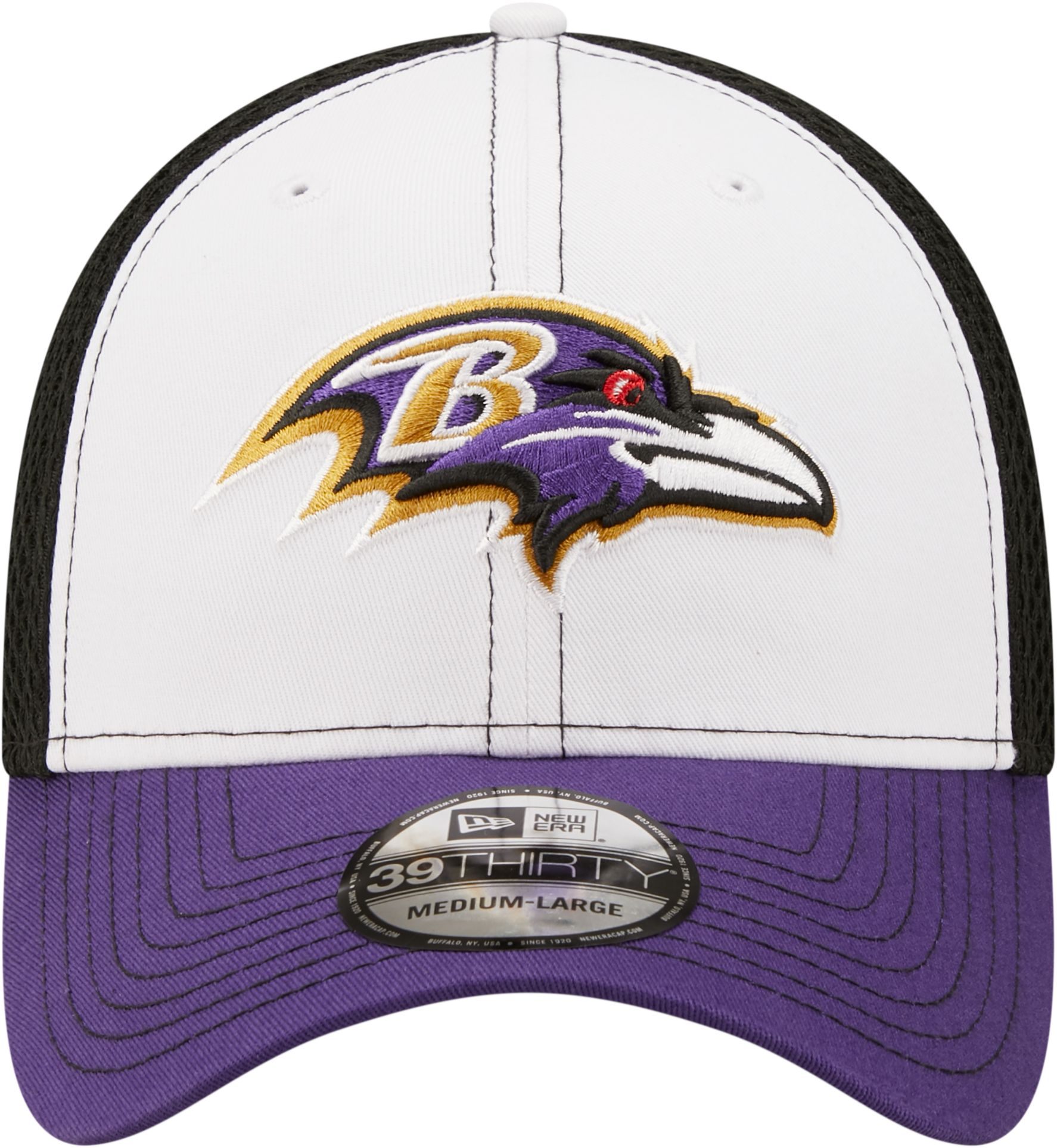 New Era Men's Baltimore Ravens Team Neo 39Thirty White Stretch Fit Hat product image