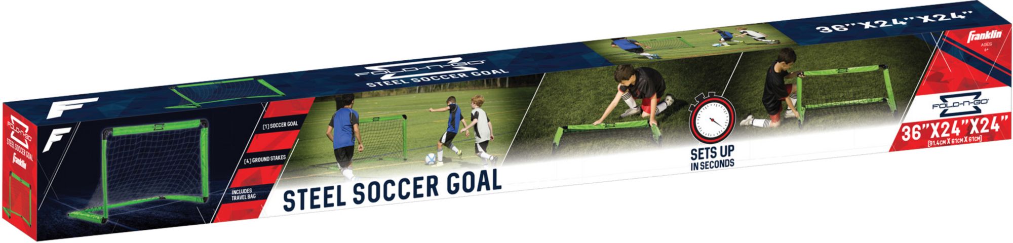 Franklin 3' Fold-n-Go Steel Soccer Goal product image
